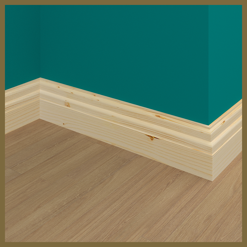 2 Stepped Pine Skirting Board