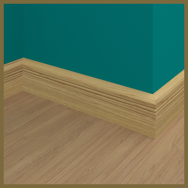 Bullnose C 2 Groove Oak Skirting Board