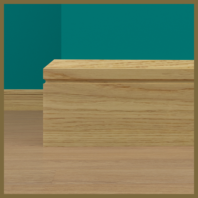 Chamfer C1 Grooves Oak Skirting Board