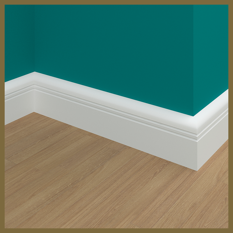 Bullnose 2 Groove  Skirting Board