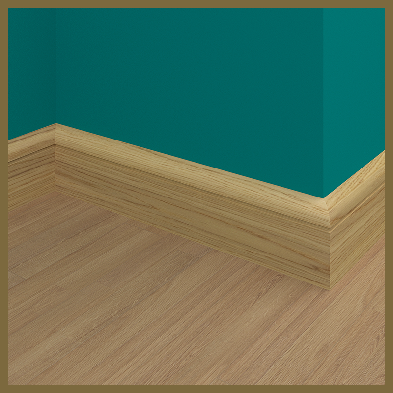 Bullnose 1 Groove Oak Skirting Board