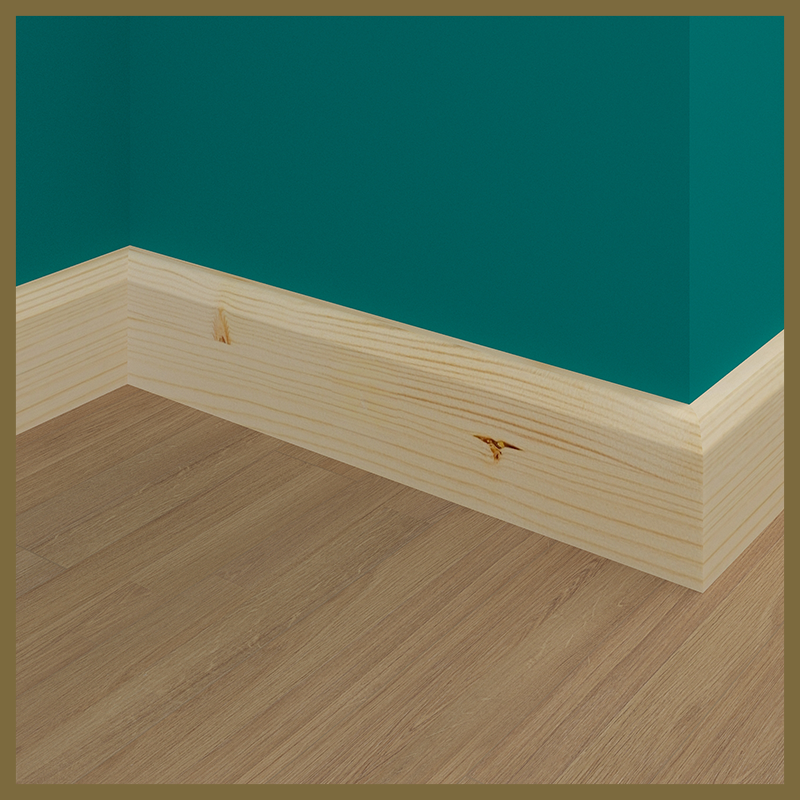 Chamfer Round Pine Skirting Board