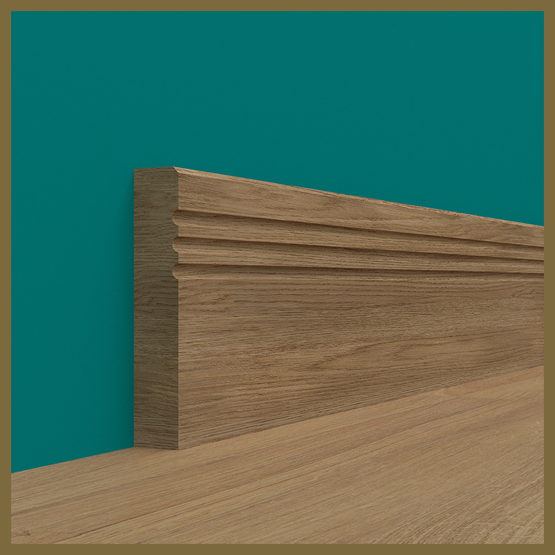 Edge 2x2 C 3 Groove oak Skirting Boards