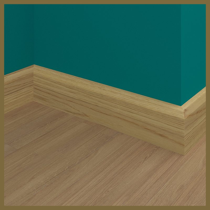 Chamfer Round Oak Skirting Board