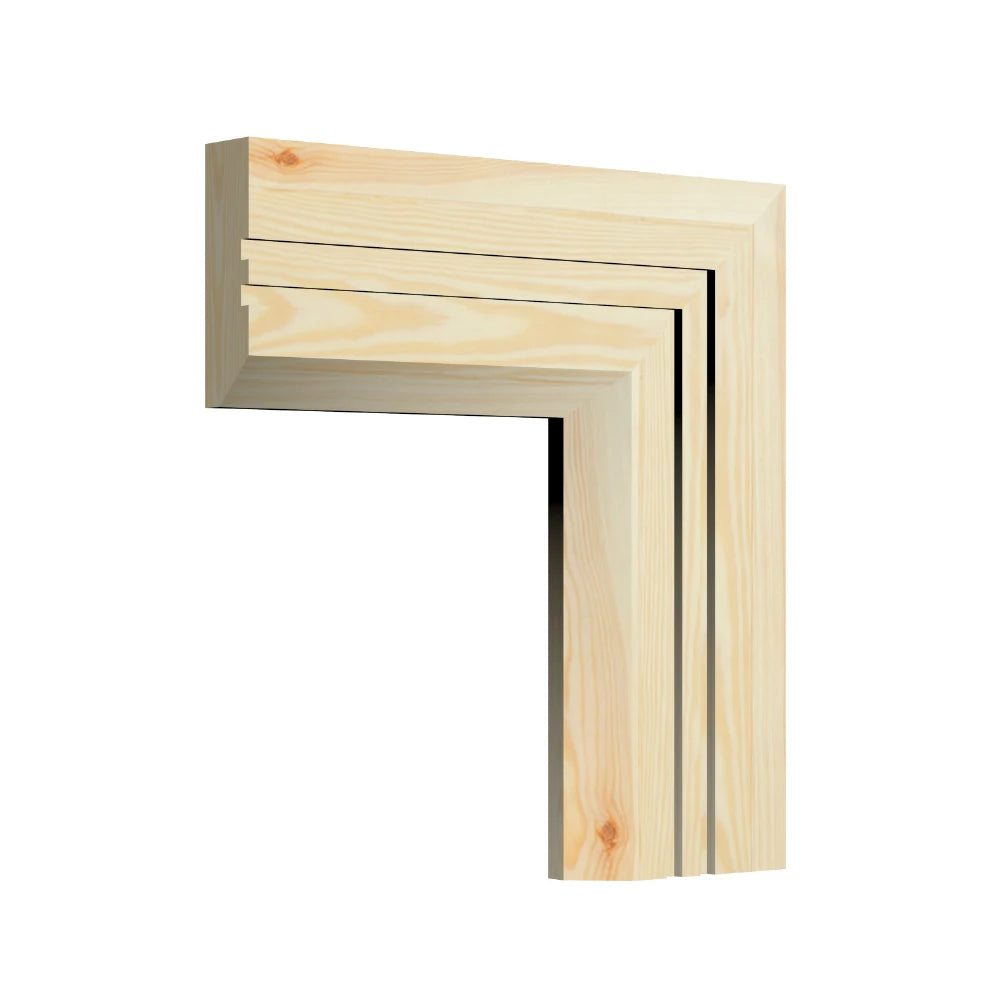 Chamfer 2 Square Grooves Pine Architrave