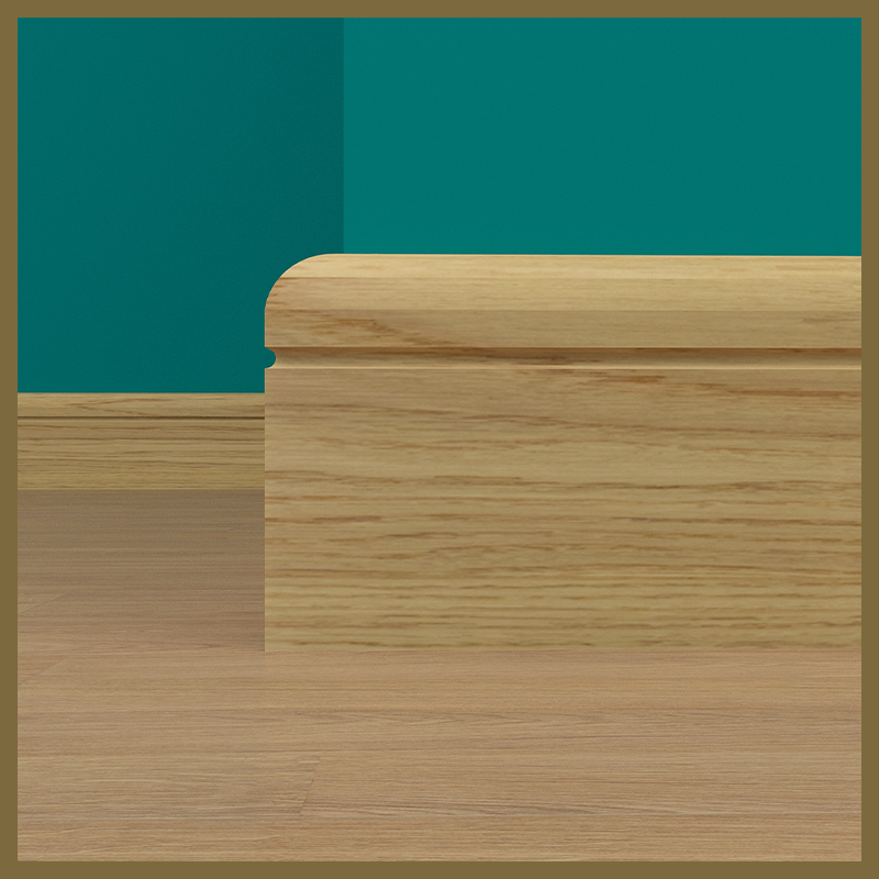 Bullnose C 1 Groove Oak Skirting Board