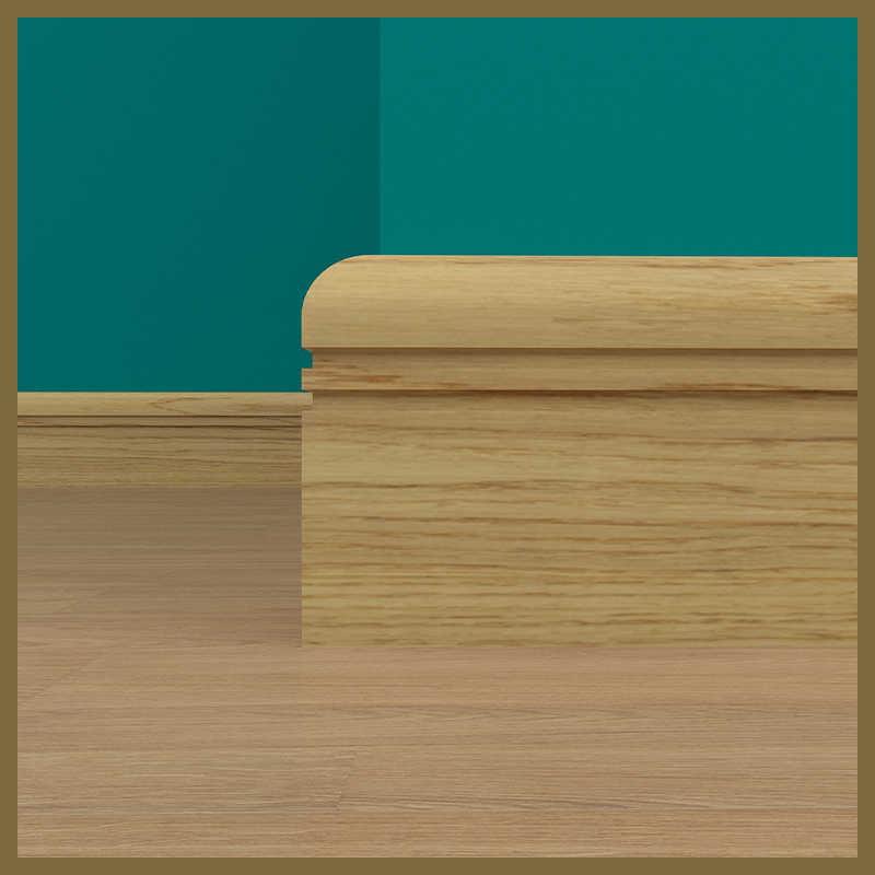 Bullnose 2 Groove Oak Skirting Board