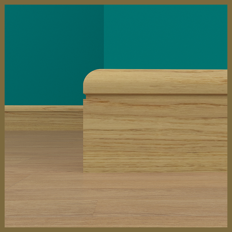 Bullnose 1 Groove Oak Skirting Board