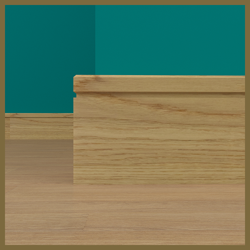 Edge 2x2 1 Groove Oak Skirting Boards