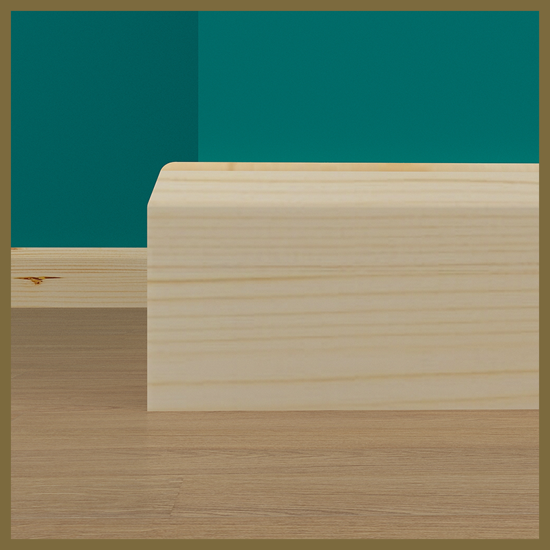 Chamfer Round Pine Skirting Board