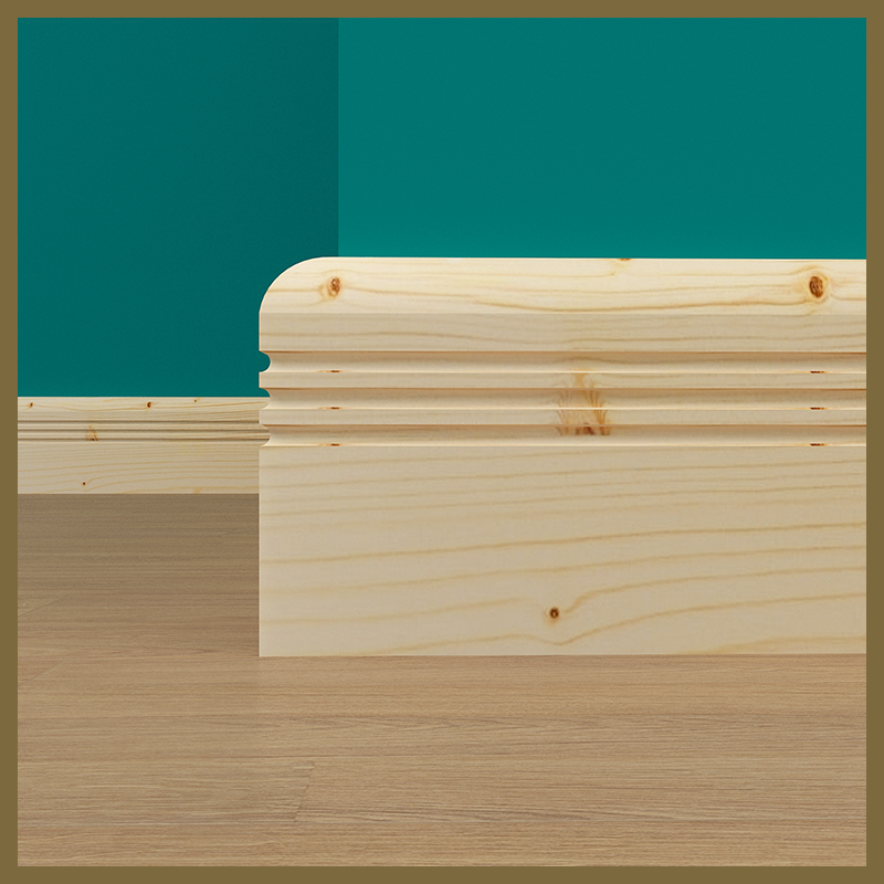 Bullnose C 3 Groove Pine Skirting Board