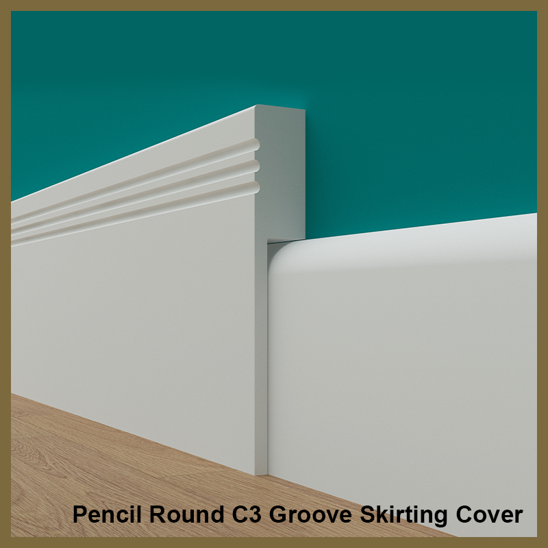 Pencil Round C 3 Groove Skirting Board Cover
