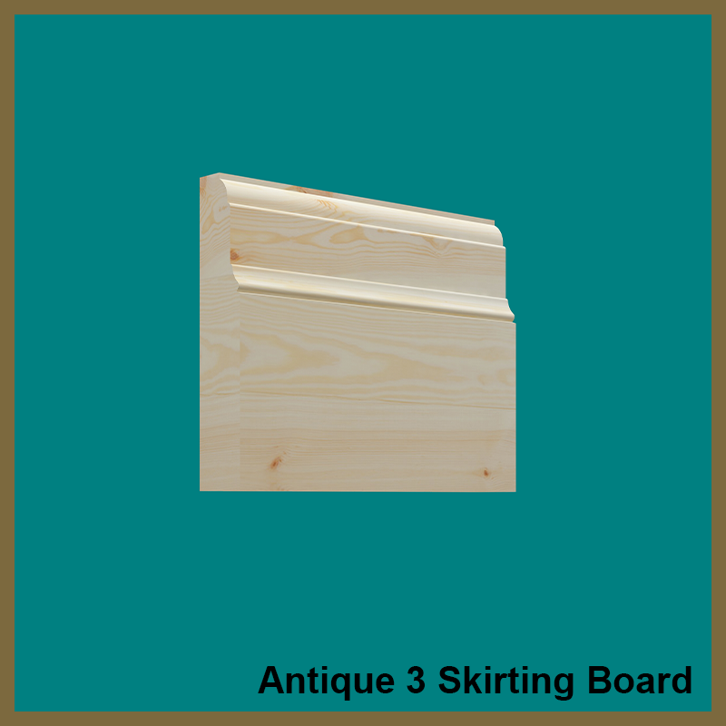 Antique 3 Pine Skirting Board