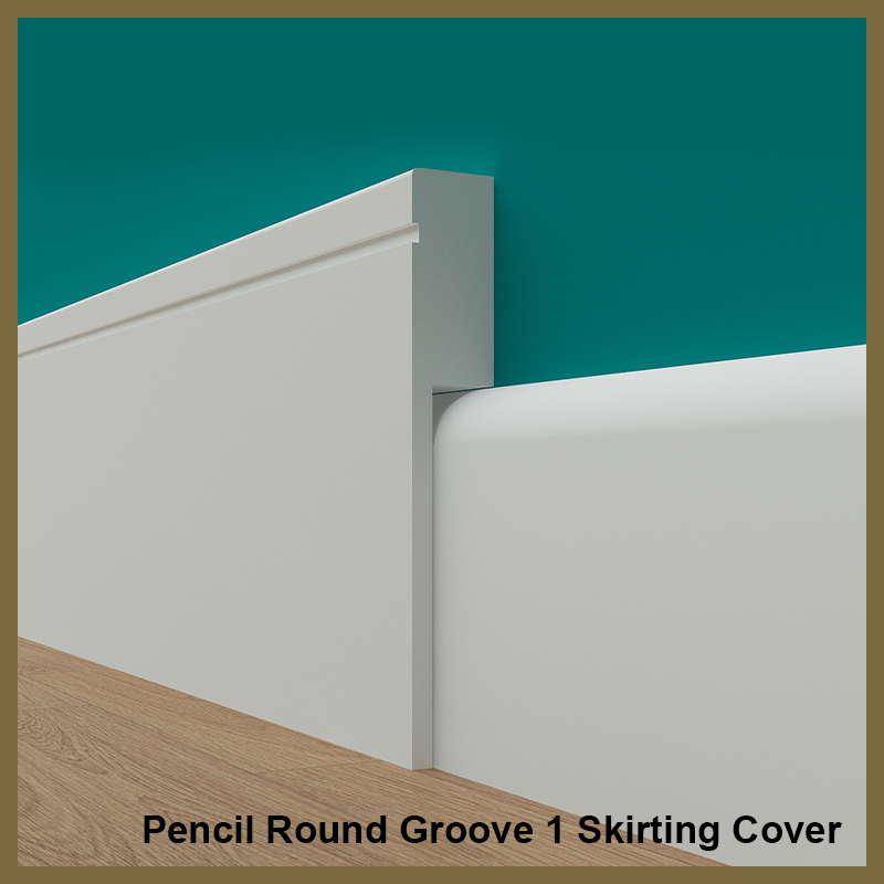 Pencil Round 1 Groove Skirting Board Cover