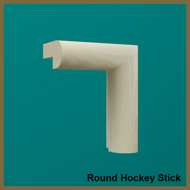 Round Pine Hockey Stick