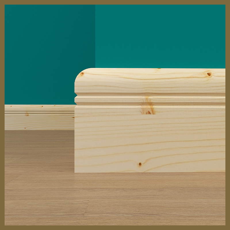 Bullnose V 2 Groove Pine Skirting Board