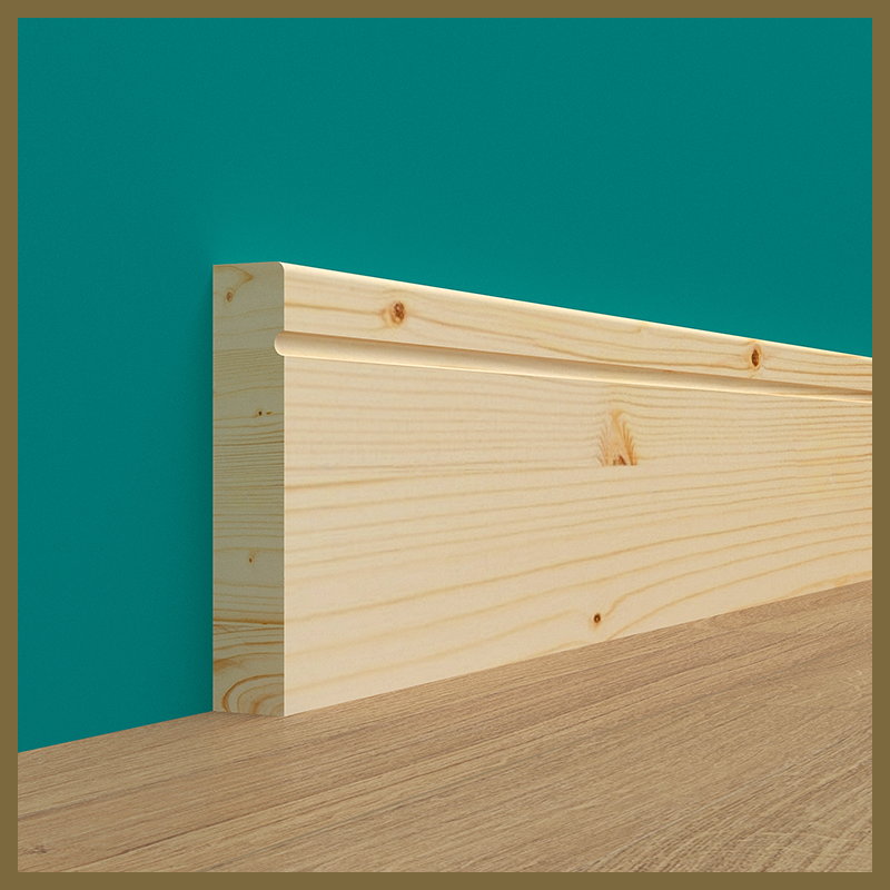 Pencil Round C1 Groove Pine Skirting Board