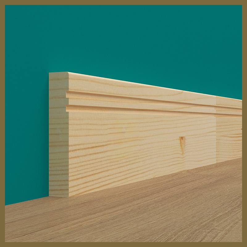 Pencil Round Groove 2 Pine Skirting Board