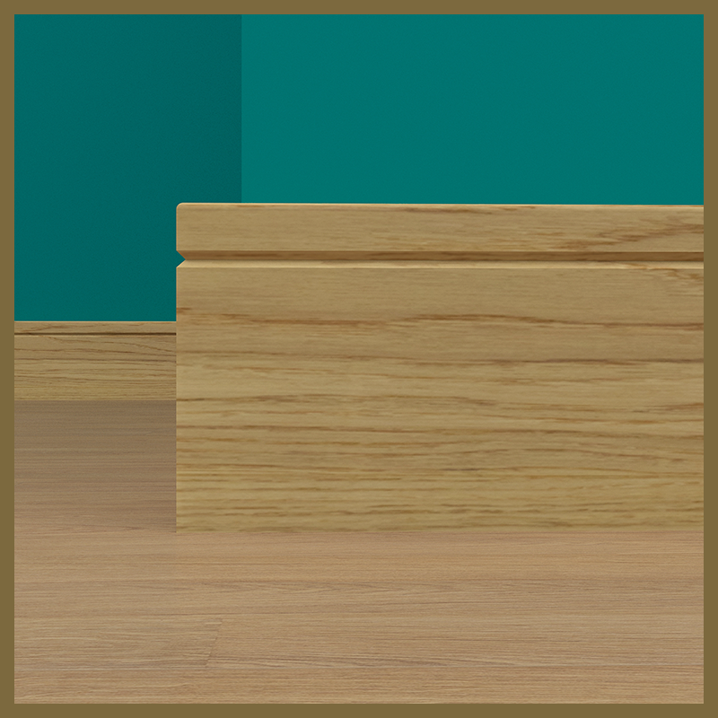 Pencil Round V 1 Groove Oak Skirting Board