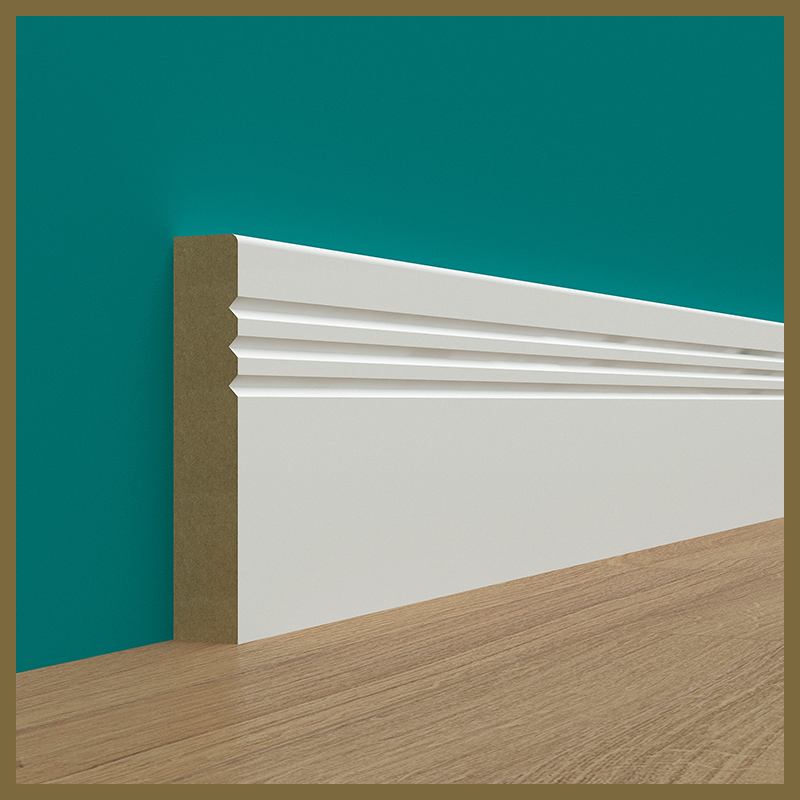 Pencil Round V 3 Groove Skirting Board