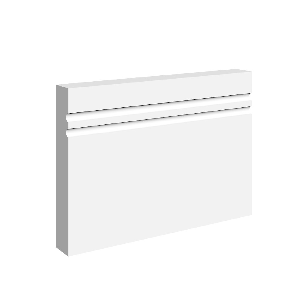 Square Edge C 2 Groove Skirting Board