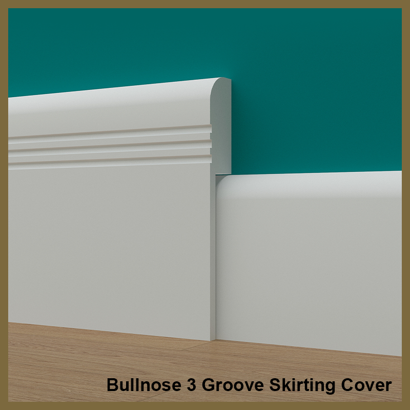 Bullnose 3 Groove Skirting Board Cover