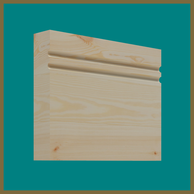 Square Edge C 2 Groove Pine Skirting Board