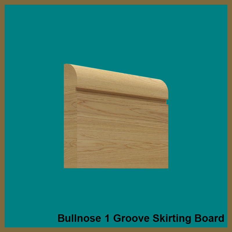 Bullnose 1 Groove Oak Skirting Board