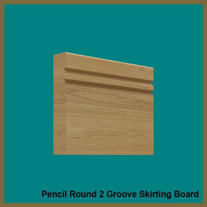 Pencil Round Groove 2 Oak Skirting Board