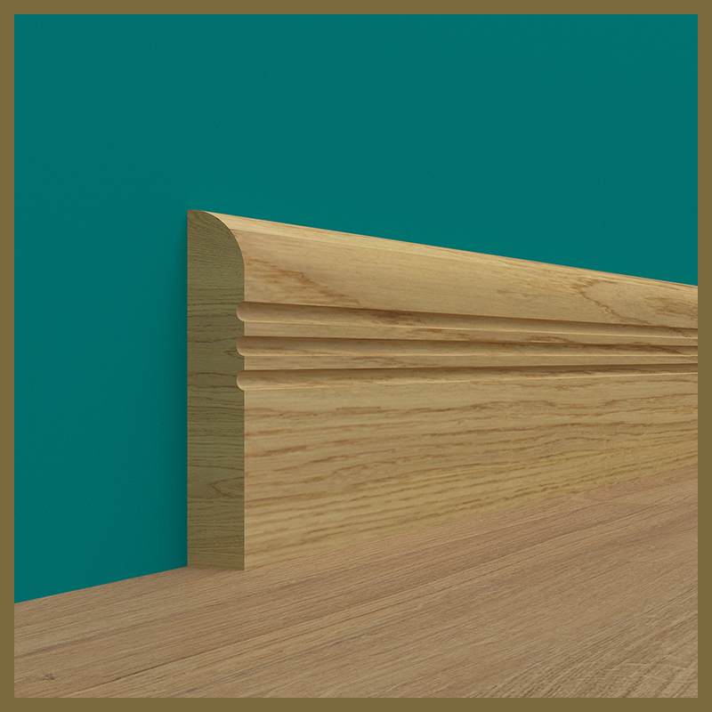 Bullnose C 3 Groove Oak Skirting Board