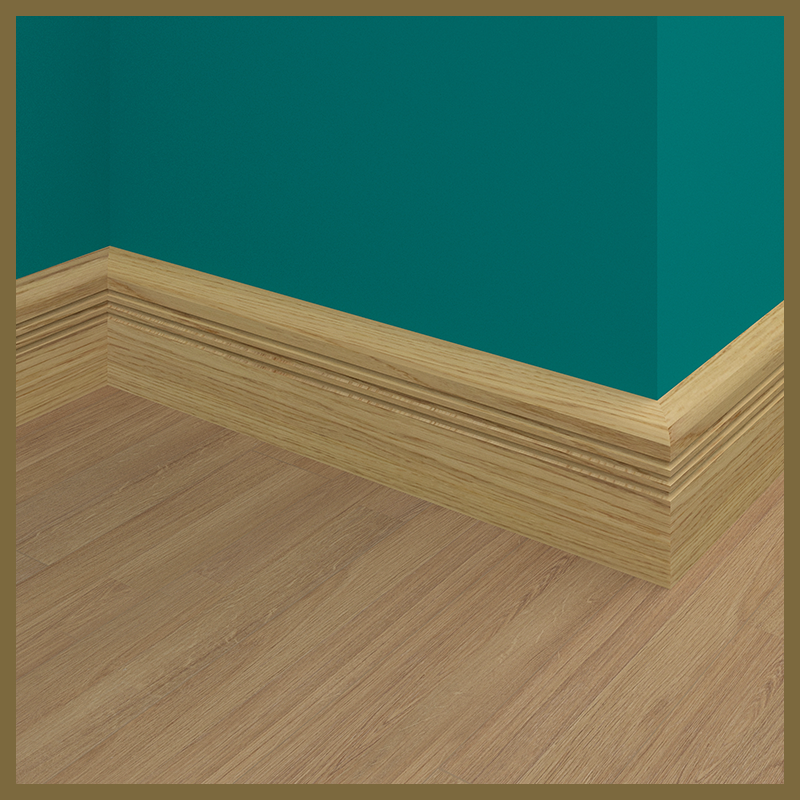 Bullnose C 3 Groove Oak Skirting Board