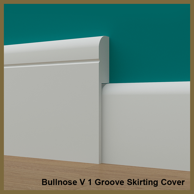 Bullnose V 1 Groove Skirting Board Cover