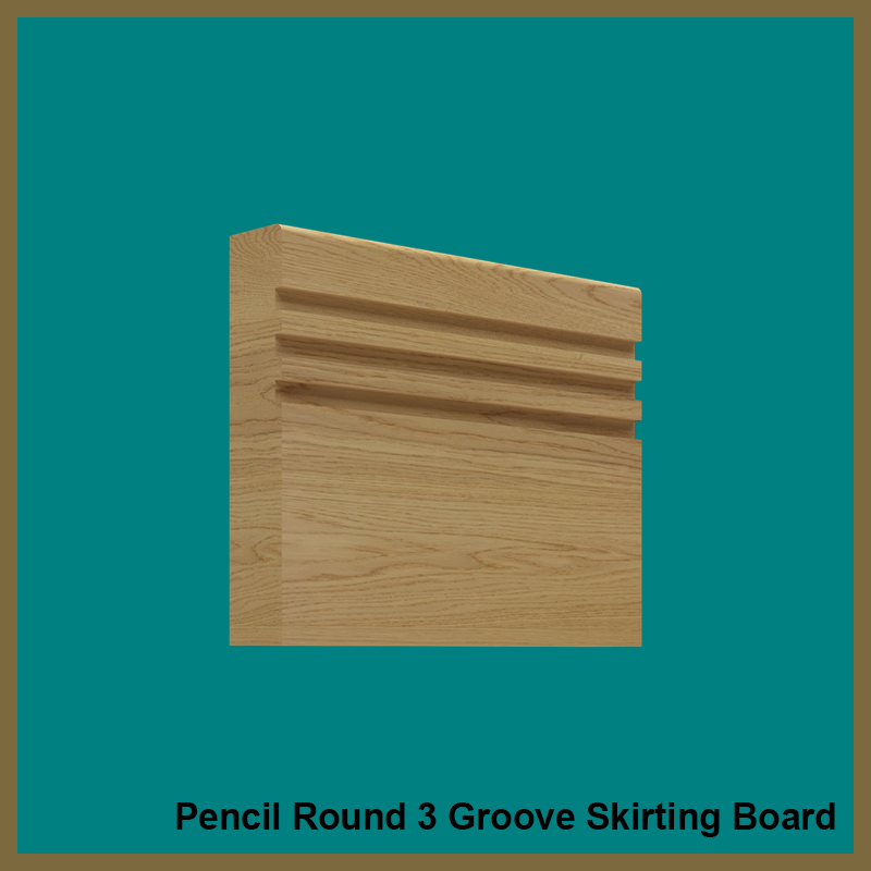 Pencil Round Groove 3 Oak Skirting Board