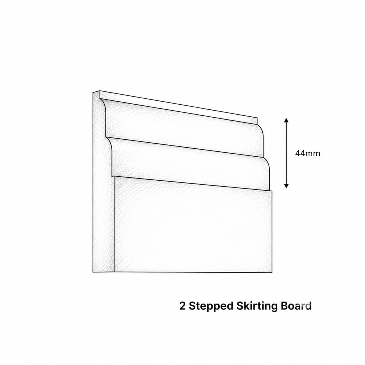 2 Stepped Skirting board