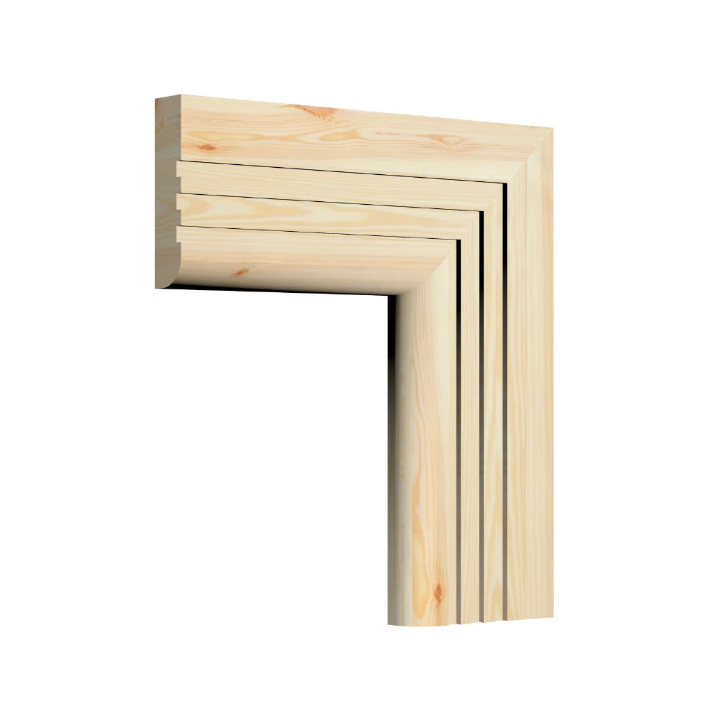 Bullnose 3 Groove Pine Architrave