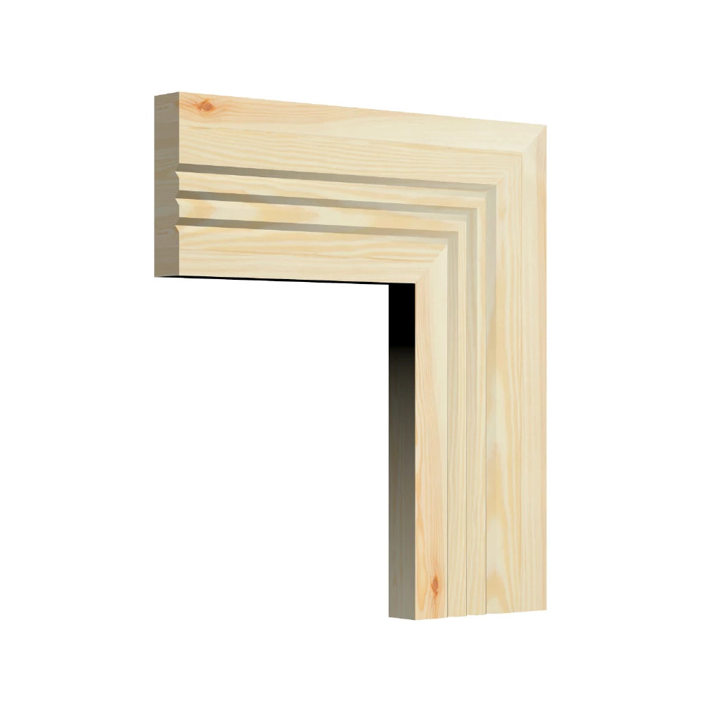 Square Edge V 3 Groove Pine Architrave