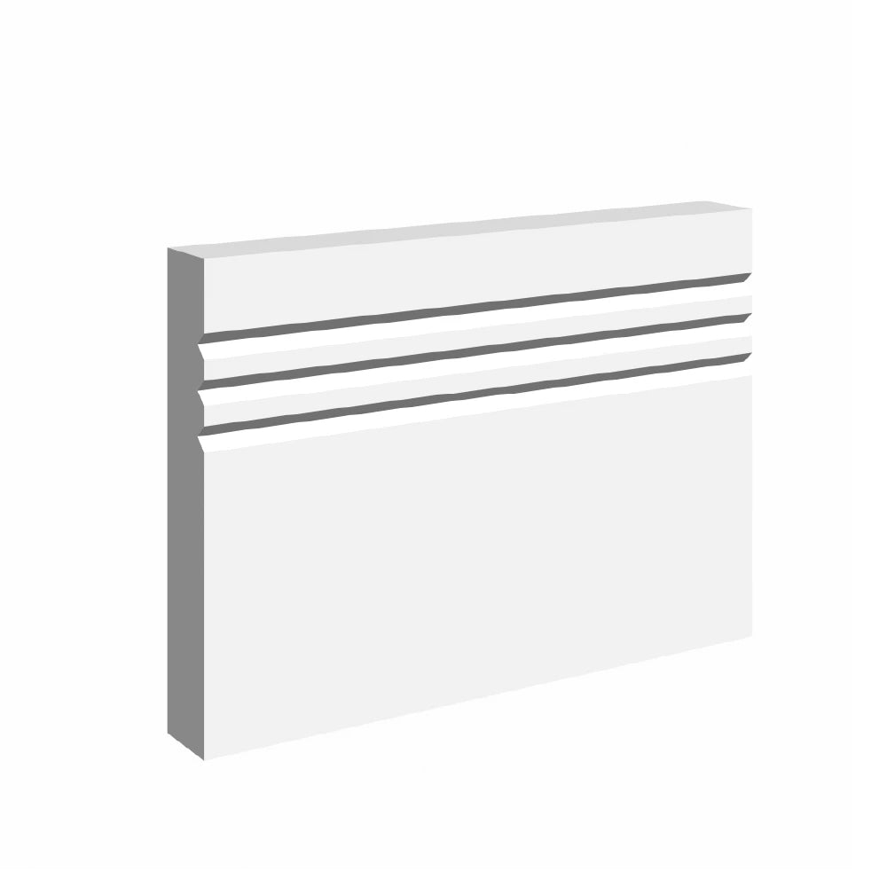 Square Edge V 3 Groove Skirting Board