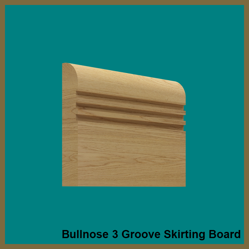 Bullnose Groove 3 Oak Skirting Board