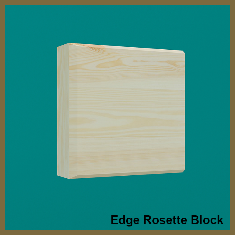 Pine Chamfer Edge Rosette Block