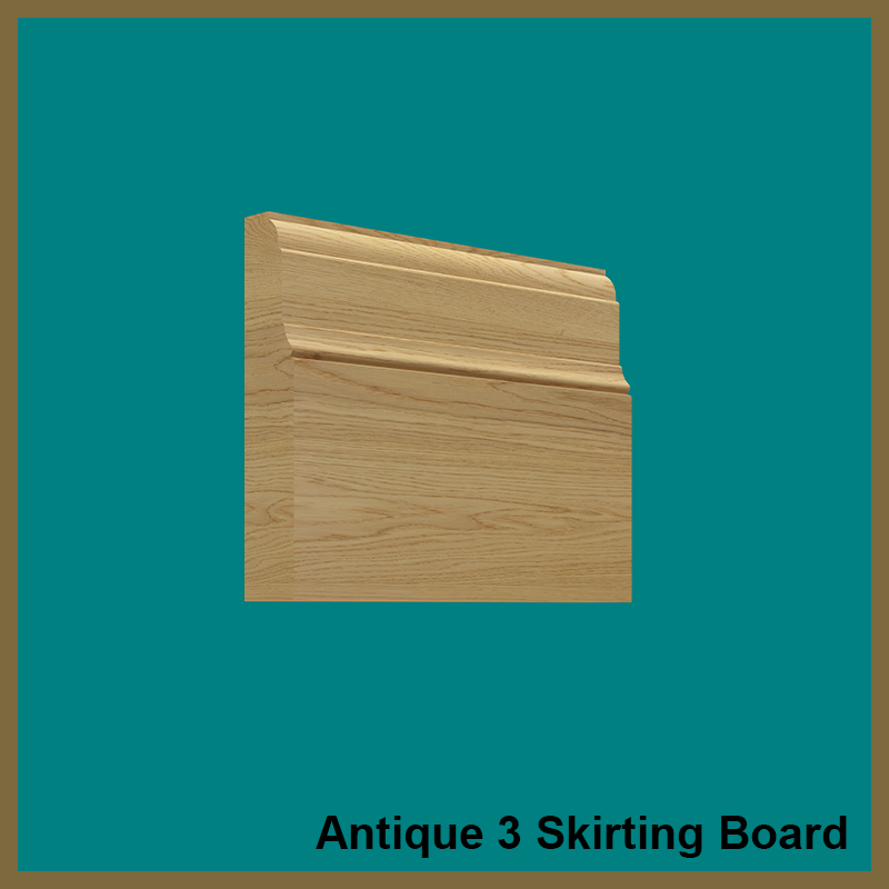 Antique 3 Oak Skirting Board