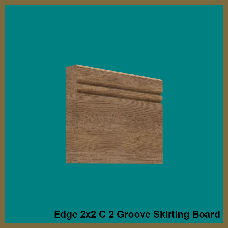 Edge 2x2 C 2 Groove Oak Skirting Boards