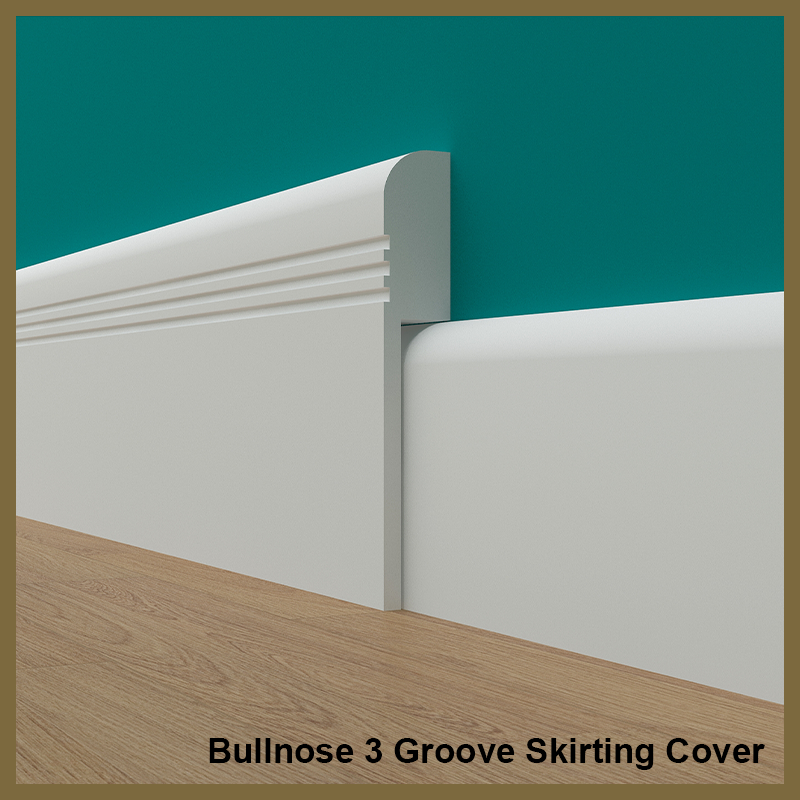Bullnose 3 Groove Skirting Board Cover