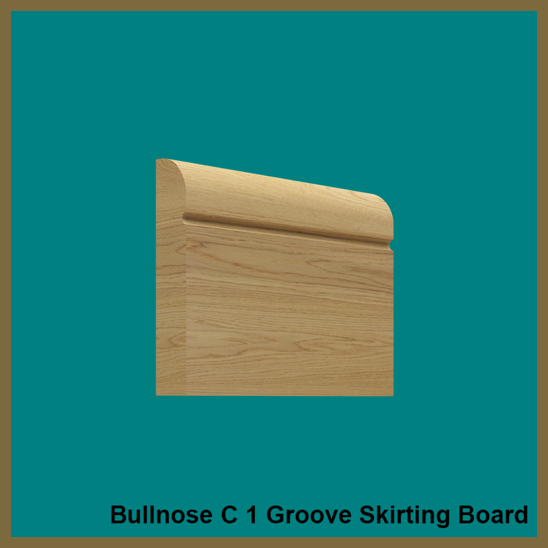 Bullnose C 1 Groove Oak Skirting Board