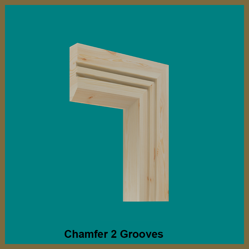 Chamfer 2 Square Grooves Pine Architrave