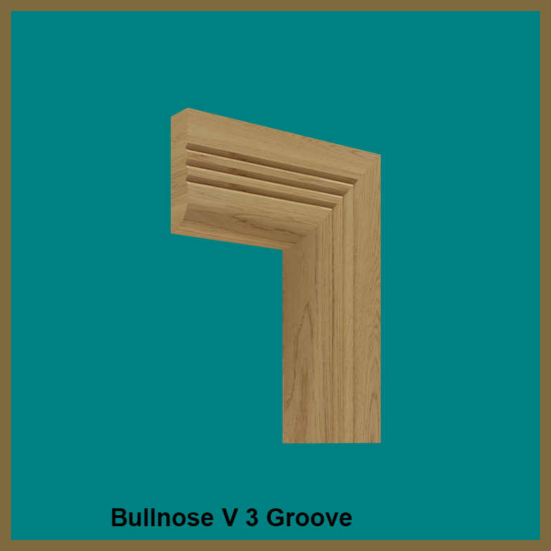 Bullnose V 3 Groove Oak Architrave