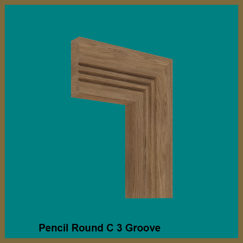 Pencil Round C3 Groove Walnut Architrave