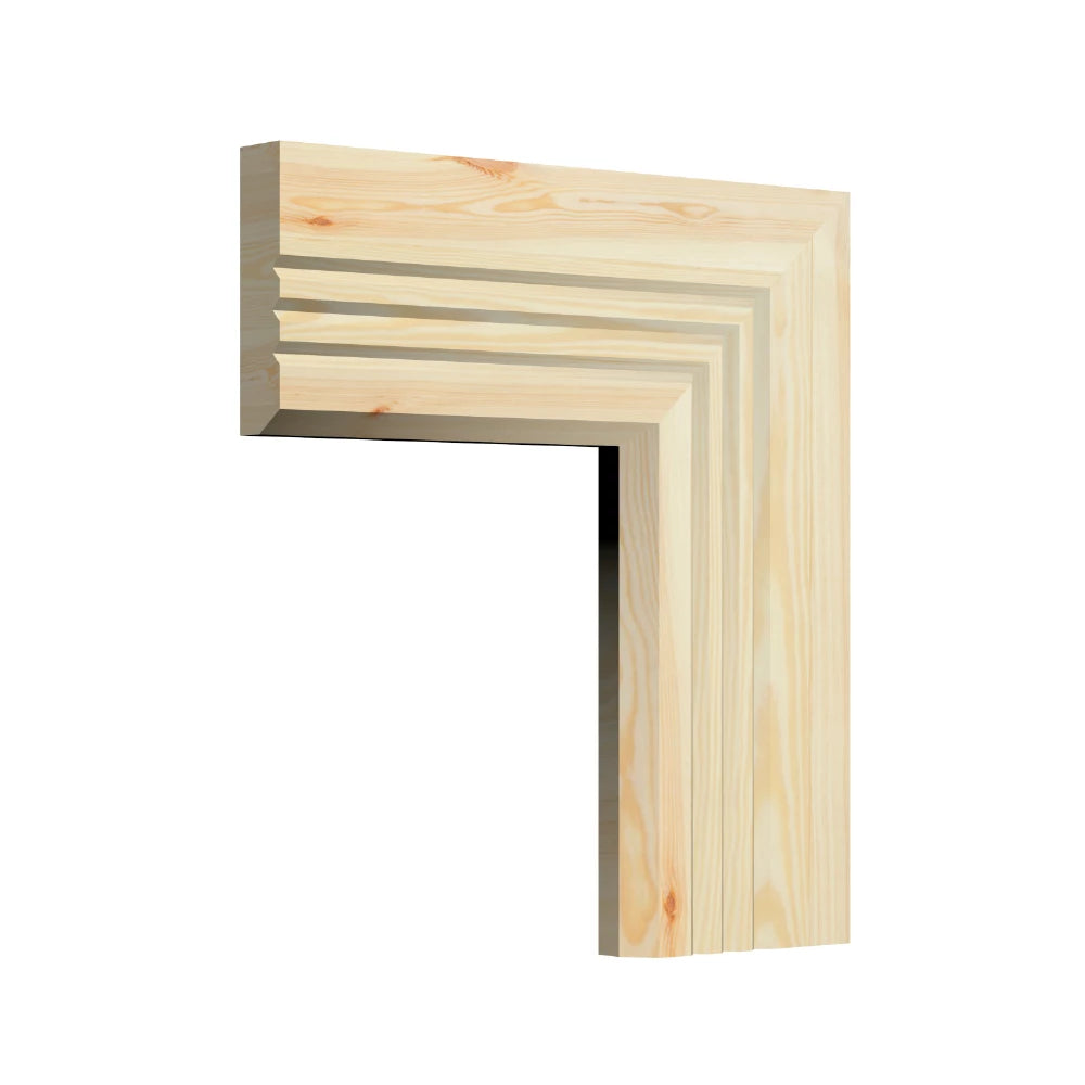 Chamfer V 3 Groove Pine Architrave