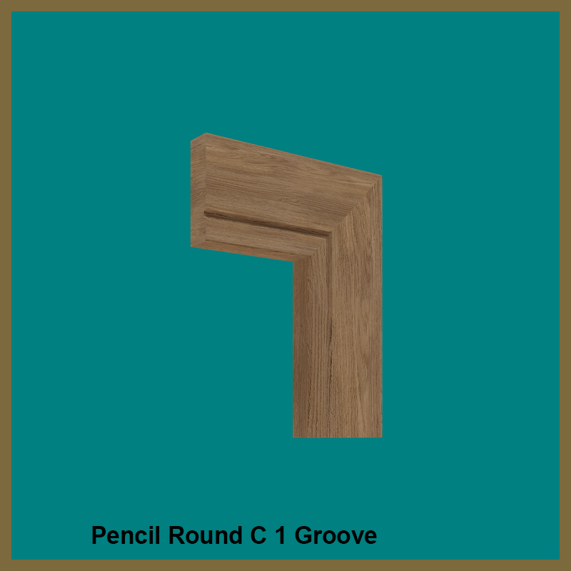 Pencil Round C1 Groove Walnut Architrave