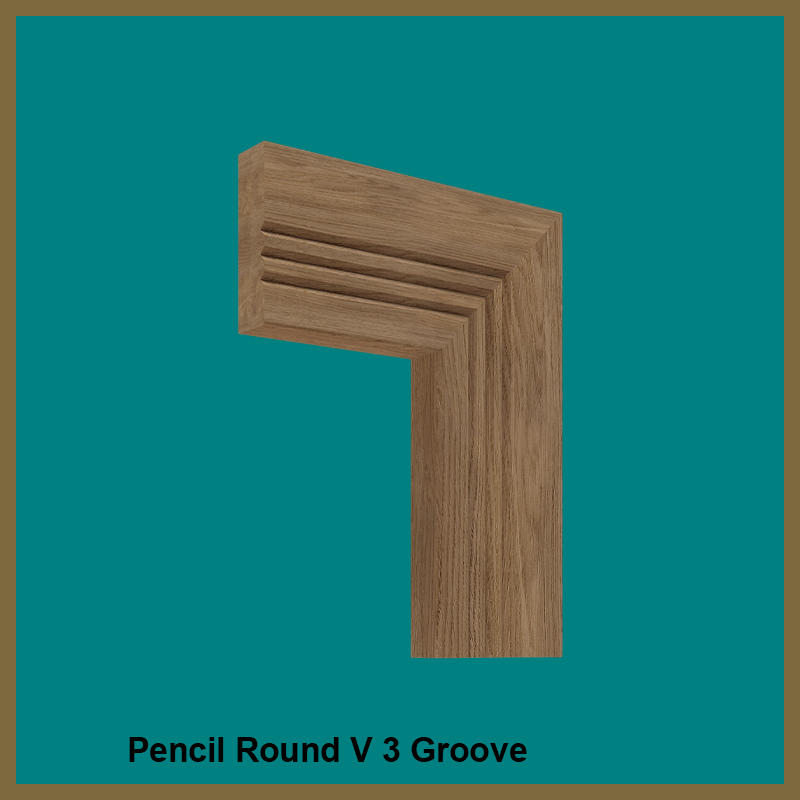 Pencil Round V 3 Groove Walnut Architrave