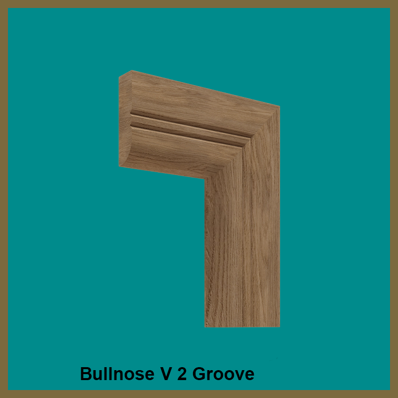 Bullnose V 2 Groove Walnut Architrave